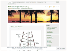 Tablet Screenshot of ephemera11.wordpress.com