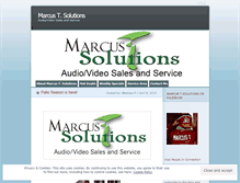 Tablet Screenshot of marcustsolutions.wordpress.com