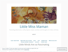 Tablet Screenshot of littlemissmaman.wordpress.com