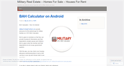 Desktop Screenshot of militaryhousing.wordpress.com