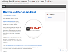 Tablet Screenshot of militaryhousing.wordpress.com