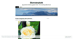 Desktop Screenshot of blomsterplukk.wordpress.com