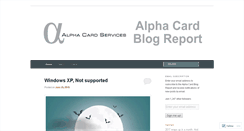 Desktop Screenshot of alphacardservices.wordpress.com