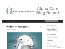 Tablet Screenshot of alphacardservices.wordpress.com