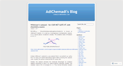 Desktop Screenshot of adichemadi.wordpress.com