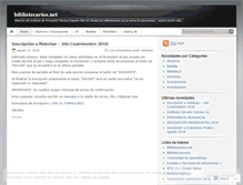 Tablet Screenshot of bibliotecariosnet.wordpress.com