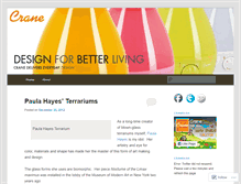 Tablet Screenshot of cranedesignforbetterliving.wordpress.com