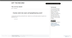 Desktop Screenshot of kacijohanna.wordpress.com