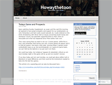 Tablet Screenshot of howaythetoon1nufc.wordpress.com