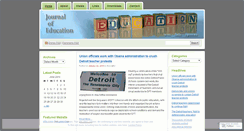 Desktop Screenshot of journalofeducation.wordpress.com