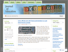 Tablet Screenshot of journalofeducation.wordpress.com