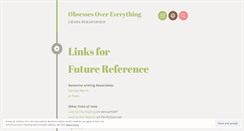 Desktop Screenshot of mostlyobsessed.wordpress.com