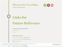 Tablet Screenshot of mostlyobsessed.wordpress.com