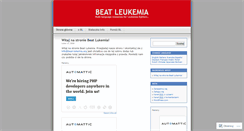 Desktop Screenshot of beatleukemiapl.wordpress.com