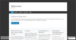 Desktop Screenshot of msjawahar.wordpress.com