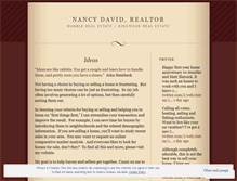 Tablet Screenshot of nancydavidrealtor.wordpress.com