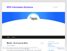 Tablet Screenshot of epicinformationblog.wordpress.com
