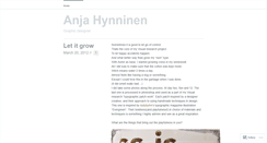 Desktop Screenshot of anjahynninen.wordpress.com