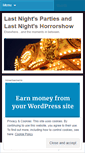Mobile Screenshot of lastnightspartiesandlastnightshorrorshow.wordpress.com