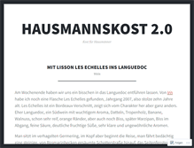 Tablet Screenshot of hausmannskost.wordpress.com