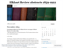 Tablet Screenshot of elkhartreview.wordpress.com