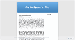 Desktop Screenshot of joymontgomery.wordpress.com