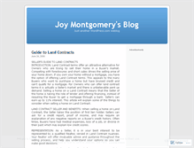 Tablet Screenshot of joymontgomery.wordpress.com