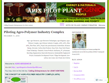 Tablet Screenshot of agrobiogenicsapixpilotplant.wordpress.com