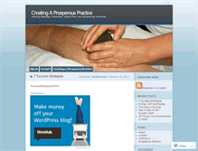 Tablet Screenshot of creatingaprosperouspractice.wordpress.com