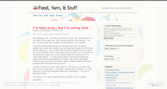 Desktop Screenshot of foodyarnstuff.wordpress.com