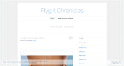 Desktop Screenshot of flygirlchronicles.wordpress.com
