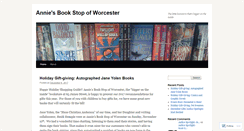 Desktop Screenshot of anniesbookstopworcester.wordpress.com