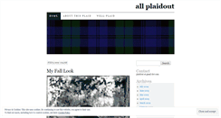 Desktop Screenshot of plaidout.wordpress.com