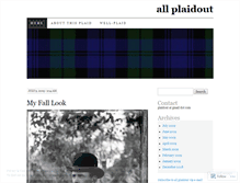 Tablet Screenshot of plaidout.wordpress.com