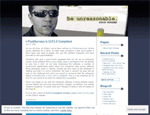 Tablet Screenshot of beunreasonable.wordpress.com