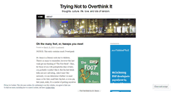 Desktop Screenshot of dontoverthinkit.wordpress.com