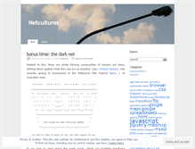 Tablet Screenshot of netcultures.wordpress.com