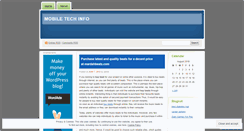 Desktop Screenshot of mobiletechinfo.wordpress.com