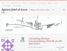 Tablet Screenshot of againstjebelallawz.wordpress.com