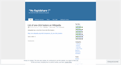 Desktop Screenshot of norapidshare.wordpress.com