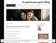 Tablet Screenshot of noaptebunacopii.wordpress.com