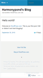 Mobile Screenshot of harmonypond.wordpress.com