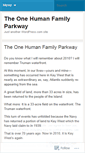 Mobile Screenshot of onehumanfamilyparkway.wordpress.com