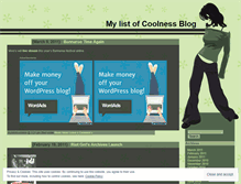 Tablet Screenshot of mylistofcoolness.wordpress.com