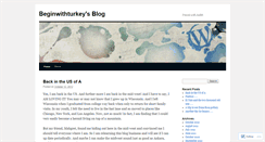 Desktop Screenshot of beginwithturkey.wordpress.com