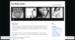 Desktop Screenshot of postbabyhealth.wordpress.com