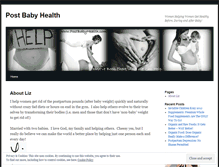 Tablet Screenshot of postbabyhealth.wordpress.com