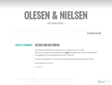 Tablet Screenshot of olesennielsen.wordpress.com