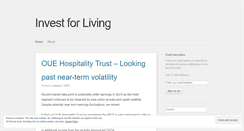 Desktop Screenshot of investforliving.wordpress.com