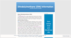 Desktop Screenshot of diindolylmethane.wordpress.com
